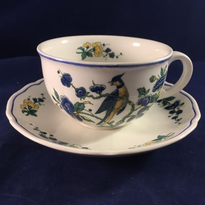 Villeroy en Boch Phoenix blau theekop en schotel