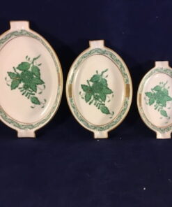 Herend Apponyi groen asbakje nr 7783, maat 8,8 x 13,3 cm