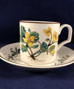Villeroy en Boch Botanica espressokop en schotel, Ø kop 6 cm, hoog 6 cm ( Chelidonium Majus)