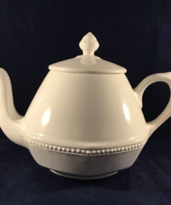 Longchamp perle theepot, licht craquelee