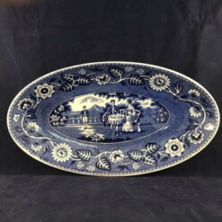 Societe Ceramique Teadrinker blauw zuur / presenteer schaaltje