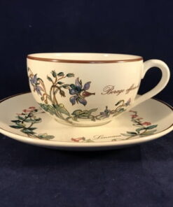 Villeroy en Boch Botanica theekop en schotel Borago officinalis Ø kopje 8,8 cm, hoog 5 cm (Douwe Egberts)