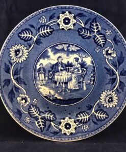 Societe Ceramique Teadrinker blauw ontbijtbordje 19,8 cm
