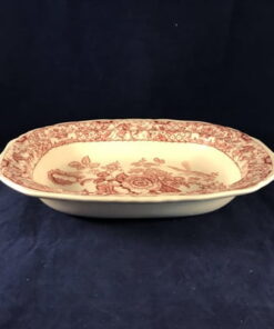 Mason's Pink Stratford open groenteschaal, 20,7 x 25,5 cm, diep 4,5 cm