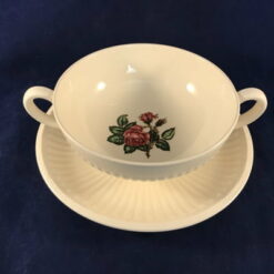 Wedgwood Moss Rose soepkom met schotel hoog 5,7 cm Ø 12,7 cm
