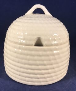 Wedgwood Queen's Ware honingpot gemaakt ter ere van de Bijenkorf 125 jaar