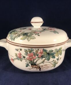 Villeroy en Boch Botanica dekschaal Ø 19,5 cm hoog 16 cm, Malva silvestris