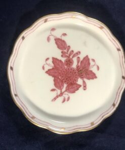 Herend Apponyi roze onderzetter nr 7562 Ø 8 cm