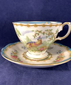Royal Albert "Chelsea Bird" grote theekop en schotel , Ø kopje 9,3 cm, hoog 7 cm