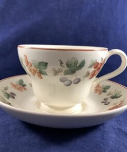 Wedgwood Queen's ware Provence theekop en schotel Ø 9 cm, hoog 6,2 cm