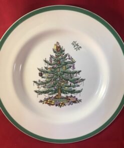 Spode 'Christmas tree' dessertbord/ gebaksbord Ø 19,7 cm  Made in England