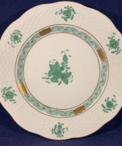 Herend taartbord, gebaksbord, decor Apponyi groen Ø 16.5 cm nr. 516