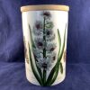 Portmeirion Botanic Garden voorraadpot met houten deksel hoog 16 cm tot deksel, Ø 10 cm,'Hyacinthus Orientalis'