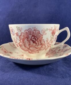 Johnson Brothers Rose Chintz roze thee kop en schotel hoog 6,2 cm Ø 9 cm