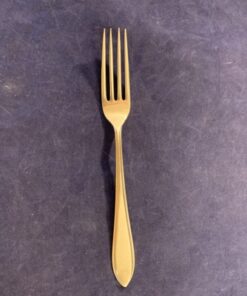 Puntfilet verzilverde ontbijtvork 17,5 cm