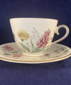 Krautheim,Selb Bavaria Wiesengrund koffiekop en schotel teken M, hoog 6 cm, Ø kopje 8 cm