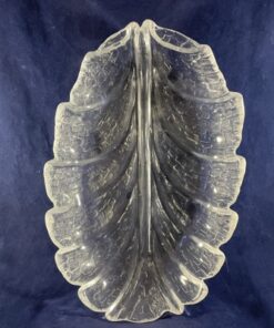 Orrefors 'Eden' platte ovale serveerschaal hoog 4 cm, 17x26,5 cm