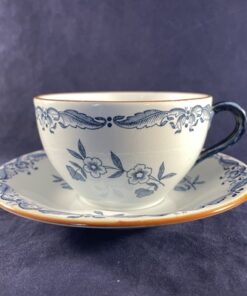 Rorstrand Ostindia koffiekop met schotel, aardewerk Ø 8,3 cm hoog 5,2 cm