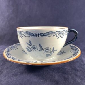 Rorstrand Ostindia koffiekop met schotel, aardewerk Ø 8,3 cm hoog 5,2 cm