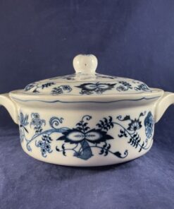 Blue Danube dekschaal met deksel , Ø 20 cm, hoogte 12 cm