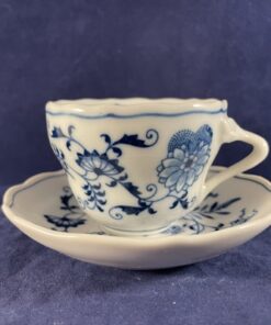 Blue Danube espressokop en schotel, Ø kopje 6,7 cm, hoog 5 cm