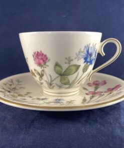 Krautheim,Selb Bavaria Wiesengrund koffiekop en schotel teken L, hoog 6 cm, Ø kopje 8 cm