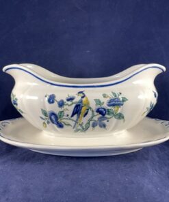 Villeroy en Boch Phoenix blau sauskom met vaste schotel, Ø 7 x 17 cm hoog 9 cm