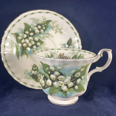 Royal Albert 'Flower of the month'series 'May' herenkop en schotel hoog 7 cm , Ø 8,7 - Afbeelding 4