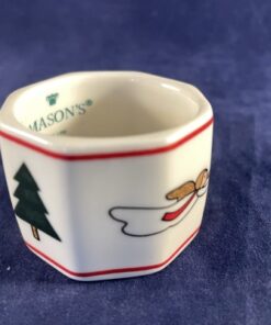 Mason's 'Christmas Village' servetring hoog 3 cm, Ø 4,3 cm.