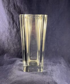 Strak vormgegeven zware kristallen vaas hoog 22 cm - Cristal de Sevres