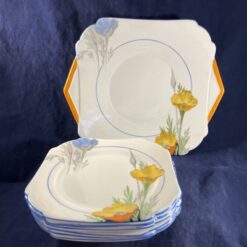 shelley art deco poppies 12229