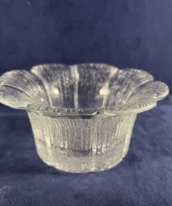 Teralehti sfeerlicht/ waxinehouder hoog 4,5 cm, glas, ontworpen door Pertti Kallioinen