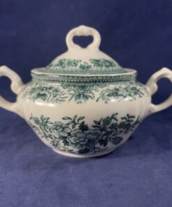 Villeroy & Boch 'Fasan' groen kleine suikerpot Ø 8 cm, hoog 8 cm.