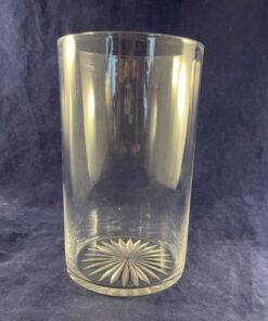 Set van 4 waterglazen met geslepen bodem hoog 14 cm Ø 8,4 cm