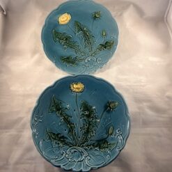 Prachtige antieke fruit set van Duits Majolica