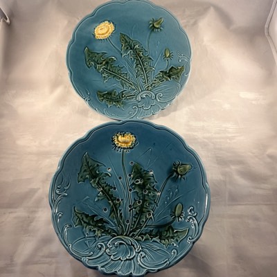 Prachtige antieke fruit set van Duits Majolica