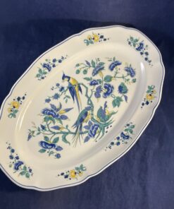 Villeroy en Boch 'Phoenix blau' presenteerschaal 36,5 x 24 cm.