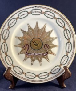 Sierbord serie 'White House Dessert Collection' George Washington 1789-1797. Ø 19,4 cm.