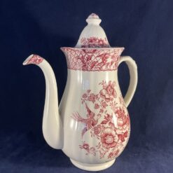 Mason's Pink Stratford koffiepot, middenmaat model, hoog 23 cm