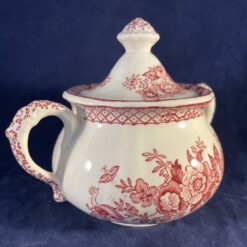 Mason's Pink Stratford suikerpot, hoog 11 cm