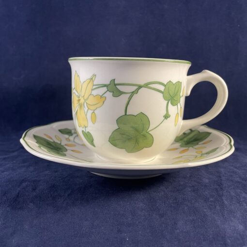 Villeroy en Boch Geranium grote koffiekop en schotel Ø kopje 8,5 cm, hoog 6,8 cm