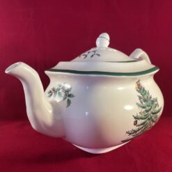 Spode 'Christmas tree' theepot met deksel hoog 16 cm, inhoud 1,5 liter.  Made in England - Afbeelding 5