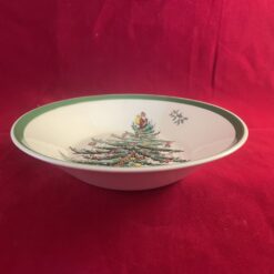 Spode 'Christmas tree' compoteschaaltje Ø 13 cm, hoog 3 cm.  Made in England
