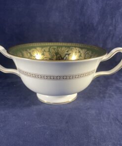 Wedgwood Florentine green gold soepkom zonder schotel Ø 11,4 cm.