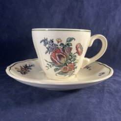 Villeroy en Boch Alt Strassburg hoge koffie kop en schotel Ø kopje 8 cm, hoog 7 cm