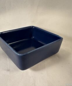 Arabia Teema blauw vierkant serveerschaaltje 8,8 x 8,8 cm.