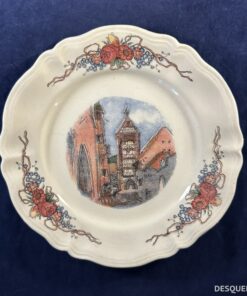 Sarreguemines 'Obernai' fruitbord Ø 19 cm (straatje)