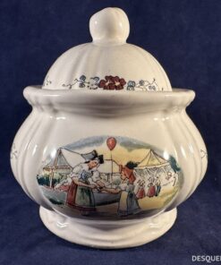 Sarreguemines 'Obernai' suikerpot hoog 10 cm