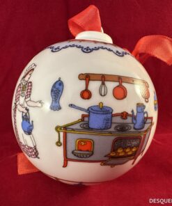 Hutschenreuther kerstbal Ø 6 cm jaar 1995  ontwerp Ole Winther.