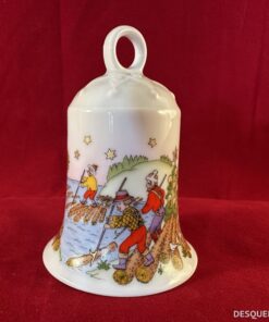 Hutschenreuther kerstklokje decor 1998 hoog 7 cm 'The Raftsmen'